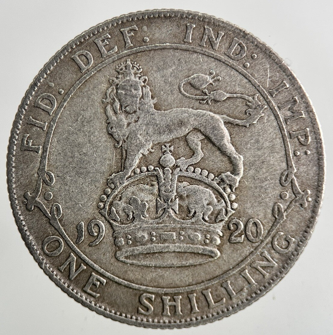 1920 George V Silver Shilling Coin | Fine Collectable Grade