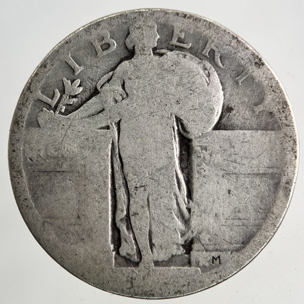 US USA Standing Liberty Quarter Silver Coin | Fair Grade
