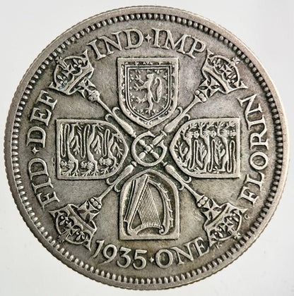 1935 George V Silver Florin Coin | Fine Collectable Grade