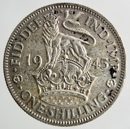 1945 George VI Silver Shilling Coin | Very High Grade