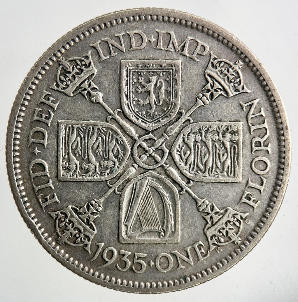 1935 George V Silver Florin Coin | Fine Collectable Grade