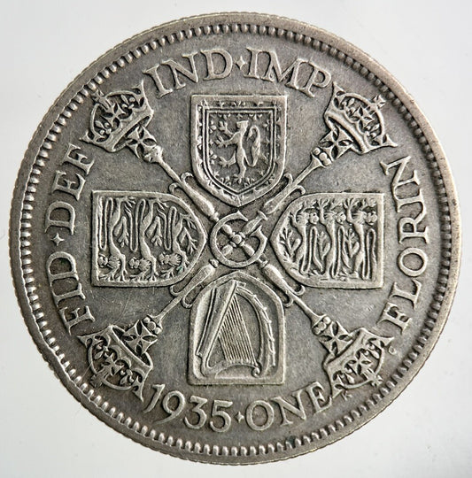 1935 George V Silver Florin Coin | Fine Collectable Grade