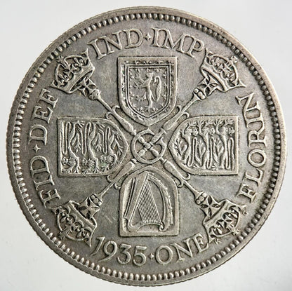 1935 George V Silver Florin Coin | Fine Collectable Grade