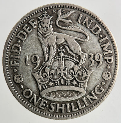 1939 George VI Silver Shilling Coin | Fine Collectable Grade