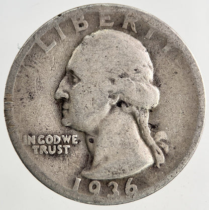 1936 US USA Quarter Dollar Silver Coin | Collectable Grade