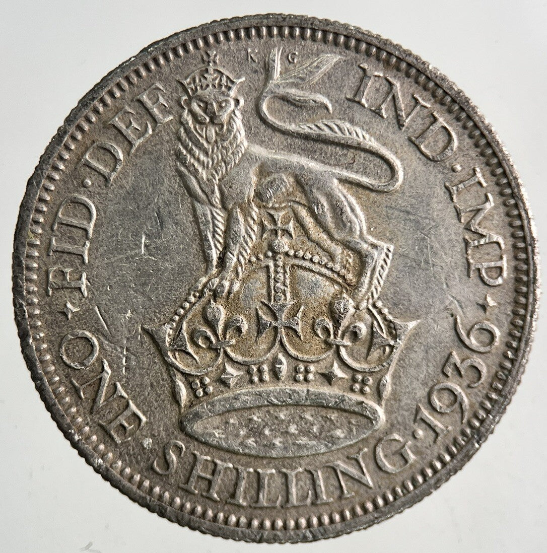 1936 George V Silver Shilling Coin | Fine Collectable Grade