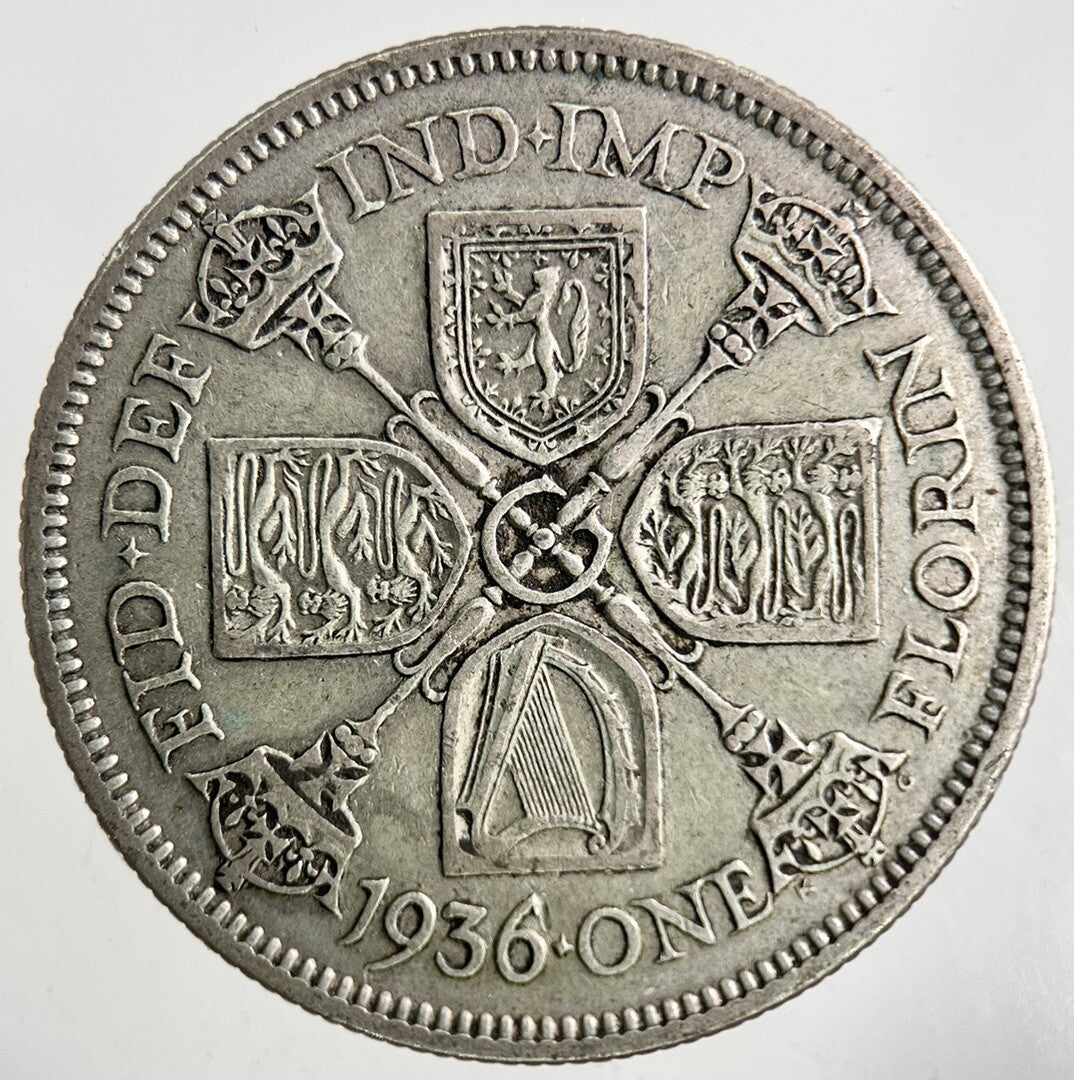 1936 George V Silver Florin Coin | Fine Collectable Grade