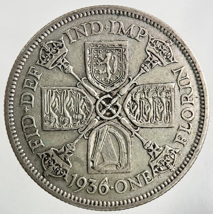 1936 George V Silver Florin Coin | Fine Collectable Grade