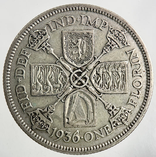 1936 George V Silver Florin Coin | Fine Collectable Grade