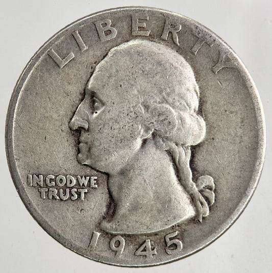 1945 US USA Quarter Silver Coin | Collectable Grade