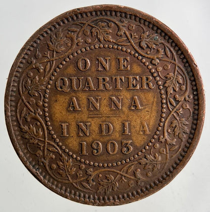 1903 India 1/4 Quarter Anna Coin | Very High Grade