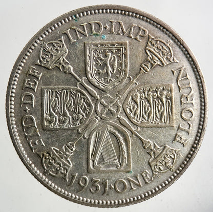 1931 George V Silver Florin Coin | Fine Collectable Grade