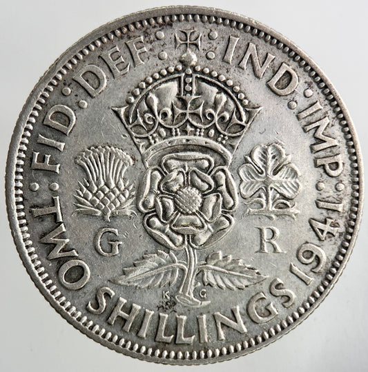 1941 George VI Florin Silver Coin | Very High Grade
