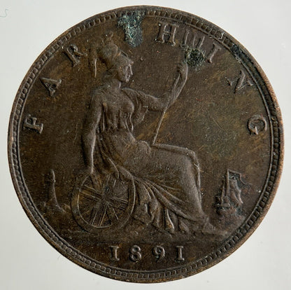 1891 Victoria Farthing Coin | Fine Collectable Grade