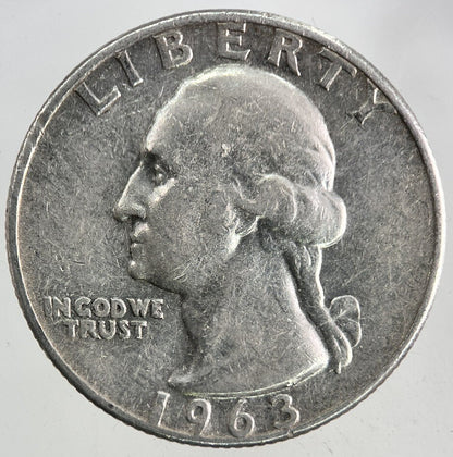 1963-D US USA Quarter Dollar Silver Coin | Fine Collectable Grade