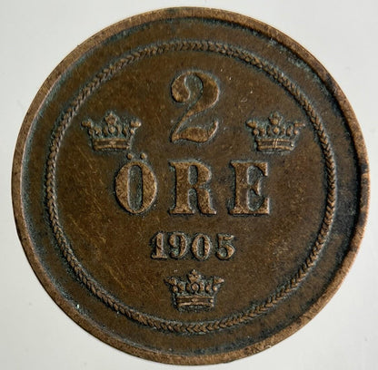 1905 Sweden 2 Ore Coin | Very High Grade