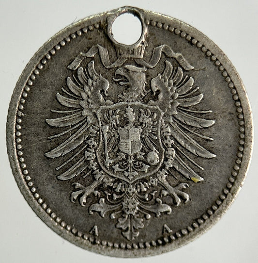 1875 Germany 20 Pfennig Silver Coin | Fine Collectable Grade