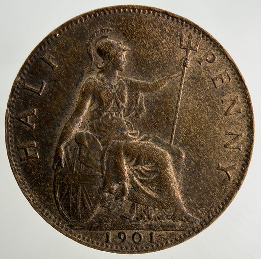 1901 Victoria Half-Penny Coin | Very High Grade