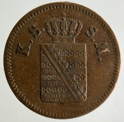 1856 Germany Prussia 1 Pfennig Coin | Fine Collectable Grade