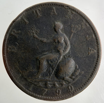 1799 George III 3rd Half-Penny Coin | Collectable Grade