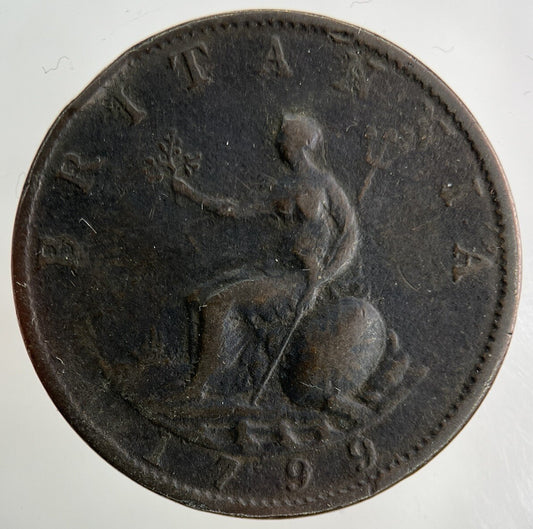 1799 George III 3rd Half-Penny Coin | Collectable Grade