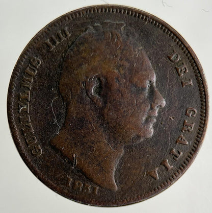 1831 William IV Farthing Coin | Fine Collectable Grade