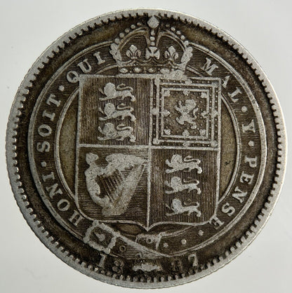 1887 Victoria Shilling Silver Coin | Collectable Grade