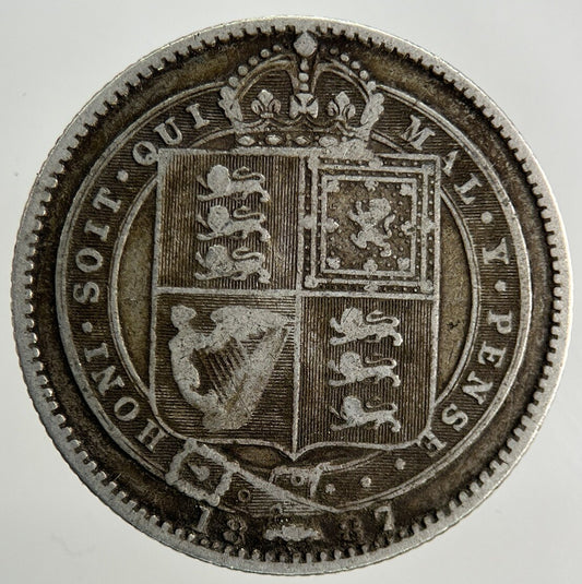 1887 Victoria Shilling Silver Coin | Collectable Grade