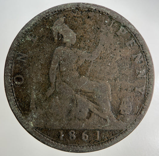 1861 Victoria One Penny Coin | Collectable Grade