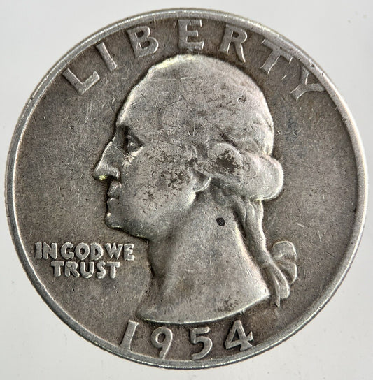 1954 US USA Quarter Dollar Silver Coin | Fine Collectable Grade