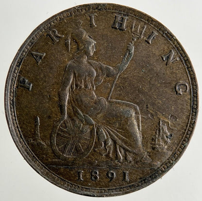 1891 Victoria Farthing Coin | Very High Grade