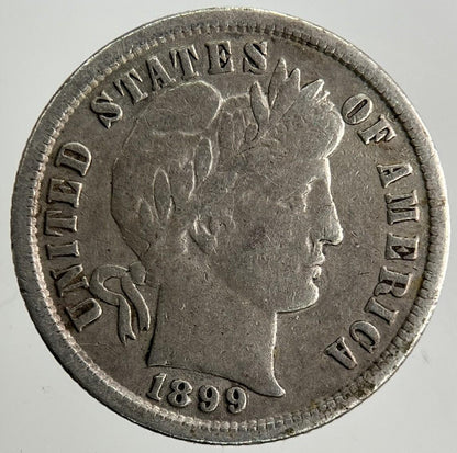 1899 US USA One Dime Silver Coin | Fine Collectable Grade