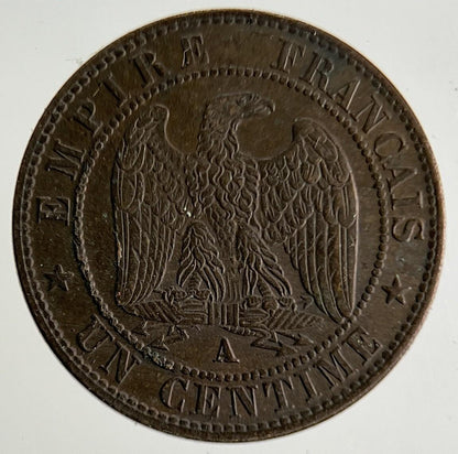1862 France 1 Un Centime Coin | Very High Grade