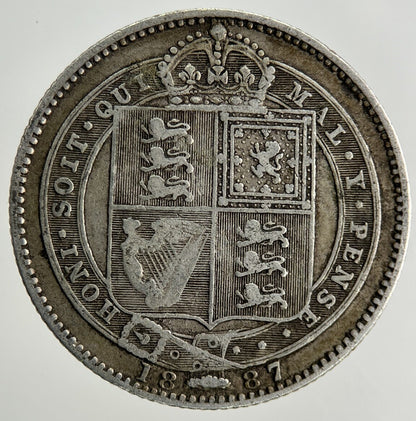 1887 Victoria Shilling Silver Coin | Collectable Grade