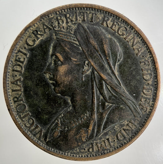 1900 Victoria One Penny Coin | Fine Collectable Grade