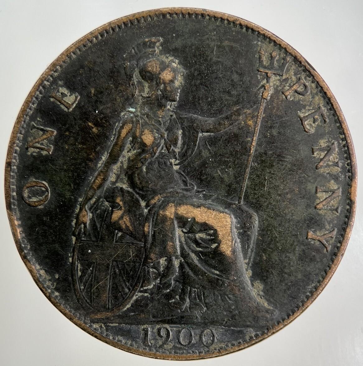 1900 Victoria One Penny Coin | Fine Collectable Grade