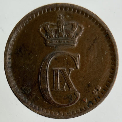 1887 Denmark 1 Ore Coin | Very High Grade