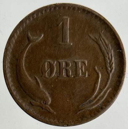 1887 Denmark 1 Ore Coin | Very High Grade