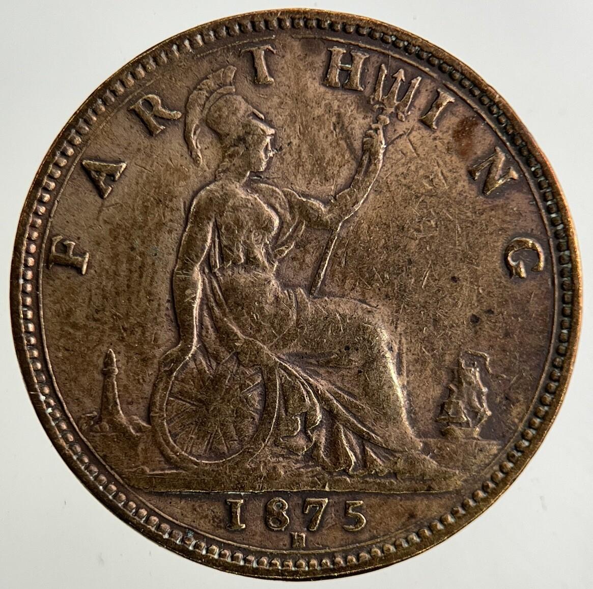 1875-H Victoria Farthing Coin | Fine Collectable Grade