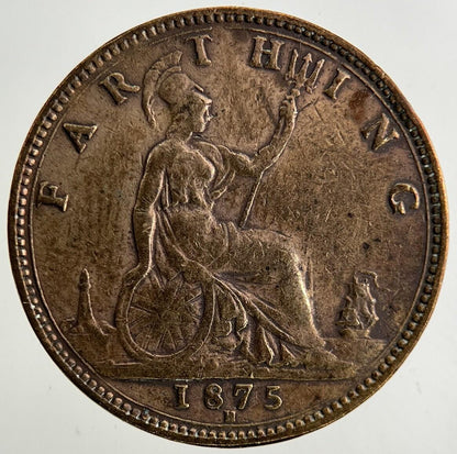 1875-H Victoria Farthing Coin | Fine Collectable Grade