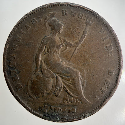 1853 Victoria One Penny Coin | Collectable Grade