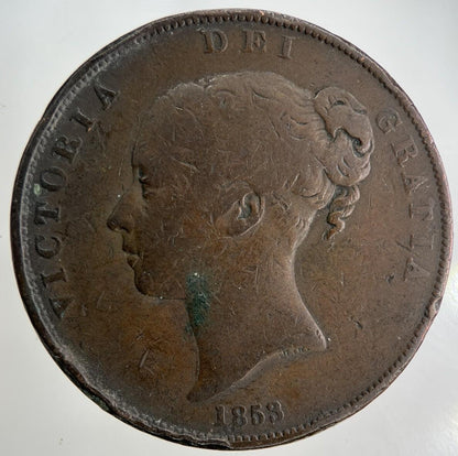1853 Victoria One Penny Coin | Collectable Grade