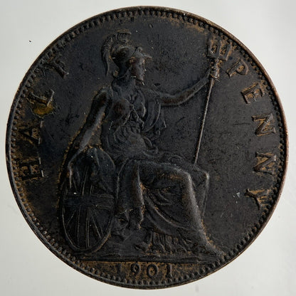 1901 Victoria Half-Penny Coin | Very High Grade