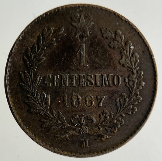 1867 Italy 1 Centesimo Coin | Very High Grade