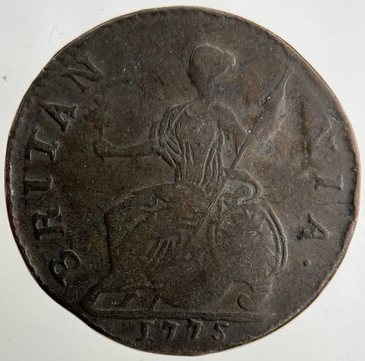 1775 George III 3rd Half-Penny Coin | Fine Collectable Grade