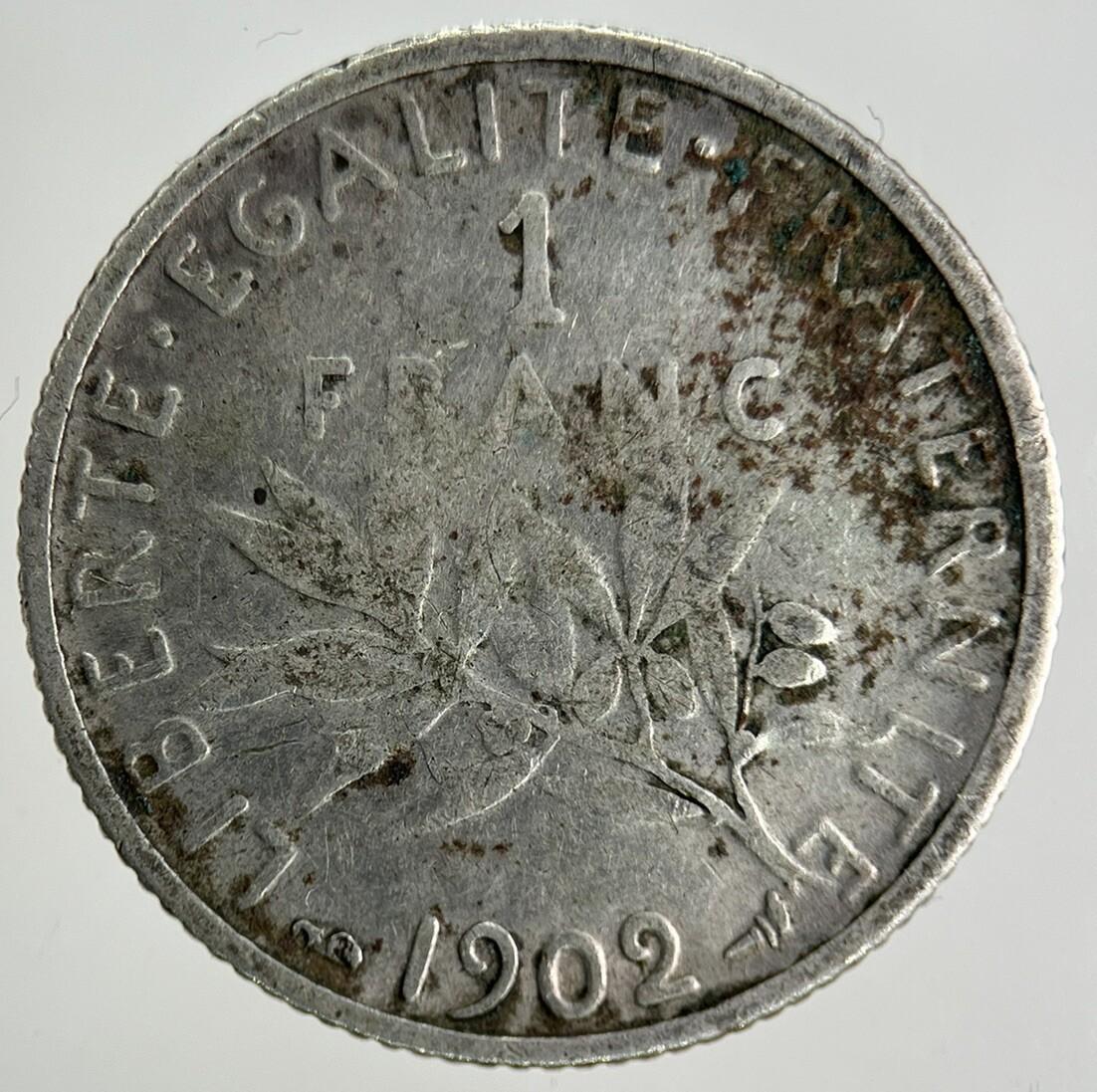 1909 France 1 Franc Silver Coin | Collectable Grade