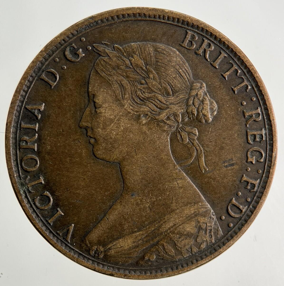 1863 Victoria Half-Penny Coin | Very High Grade