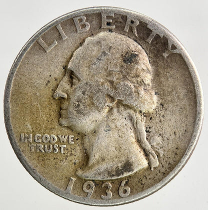 1936 US USA Quarter Dollar Silver Coin | Collectable Grade