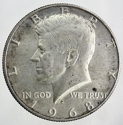 1968-D US USA Kennedy Half Dollar Silver Coin | Very High Grade