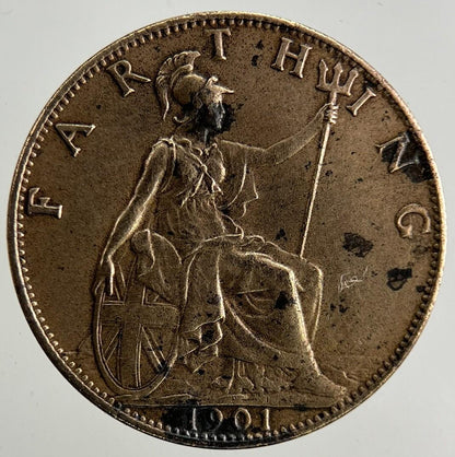1901 Victoria Farthing Coin | Fine Collectable Grade
